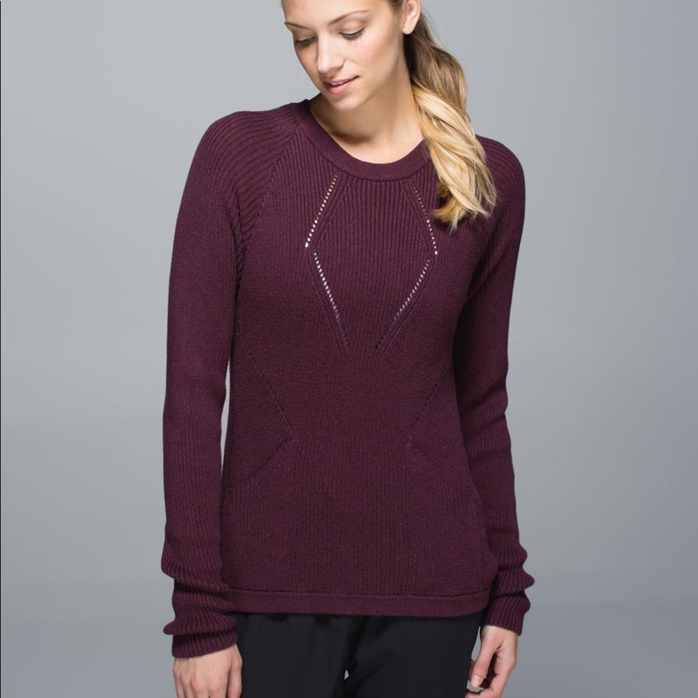 Lululemon The Sweater The Better Heathered Bordeaux Drama
